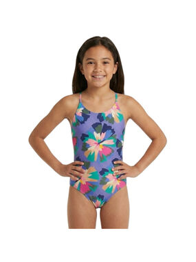 Kanu Surf Kiana Floral One Piece Swimsuit Girls Size 12 NWT UPF 50+